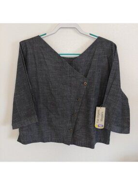NWT Maggies Organics Chambray shirt jacket Size XL CoastalGrandmother Minimalist